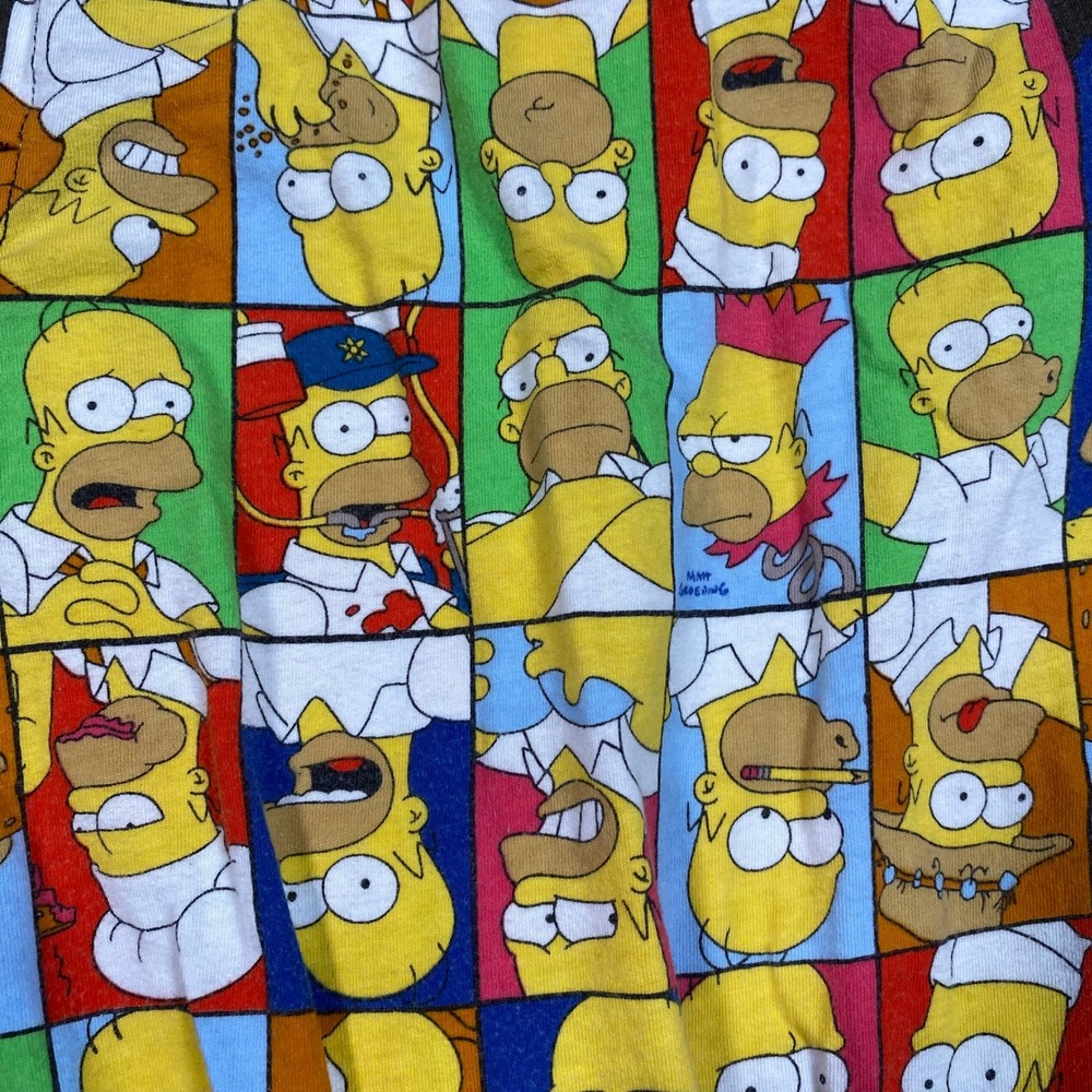 The Simpsons Homer Simpson Pajama Pants Mens XL 2007 Vintage AOP Cotton - Picture 3 of 9